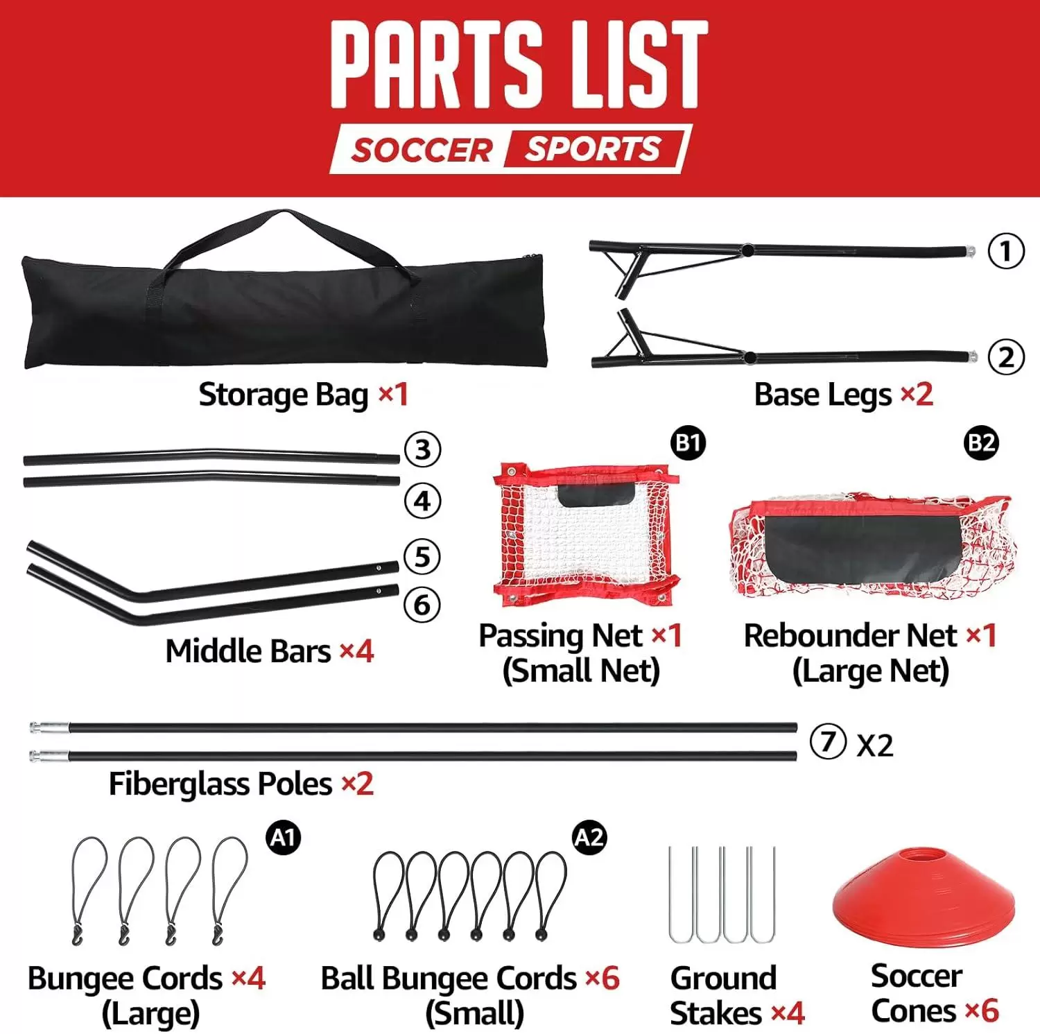 Двусторонняя сетка для отскока мяча от пола в футболе (высокий-низкий отскок)