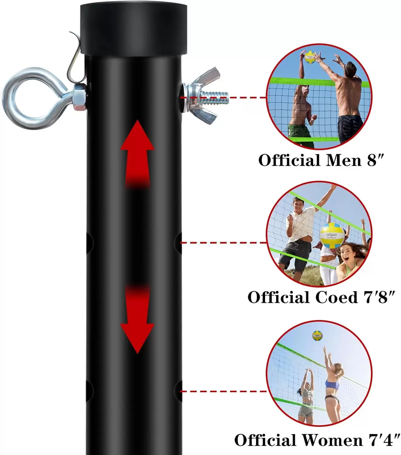 Многофункциональная тренировочная сетка для волейбола с регулируемой длиной