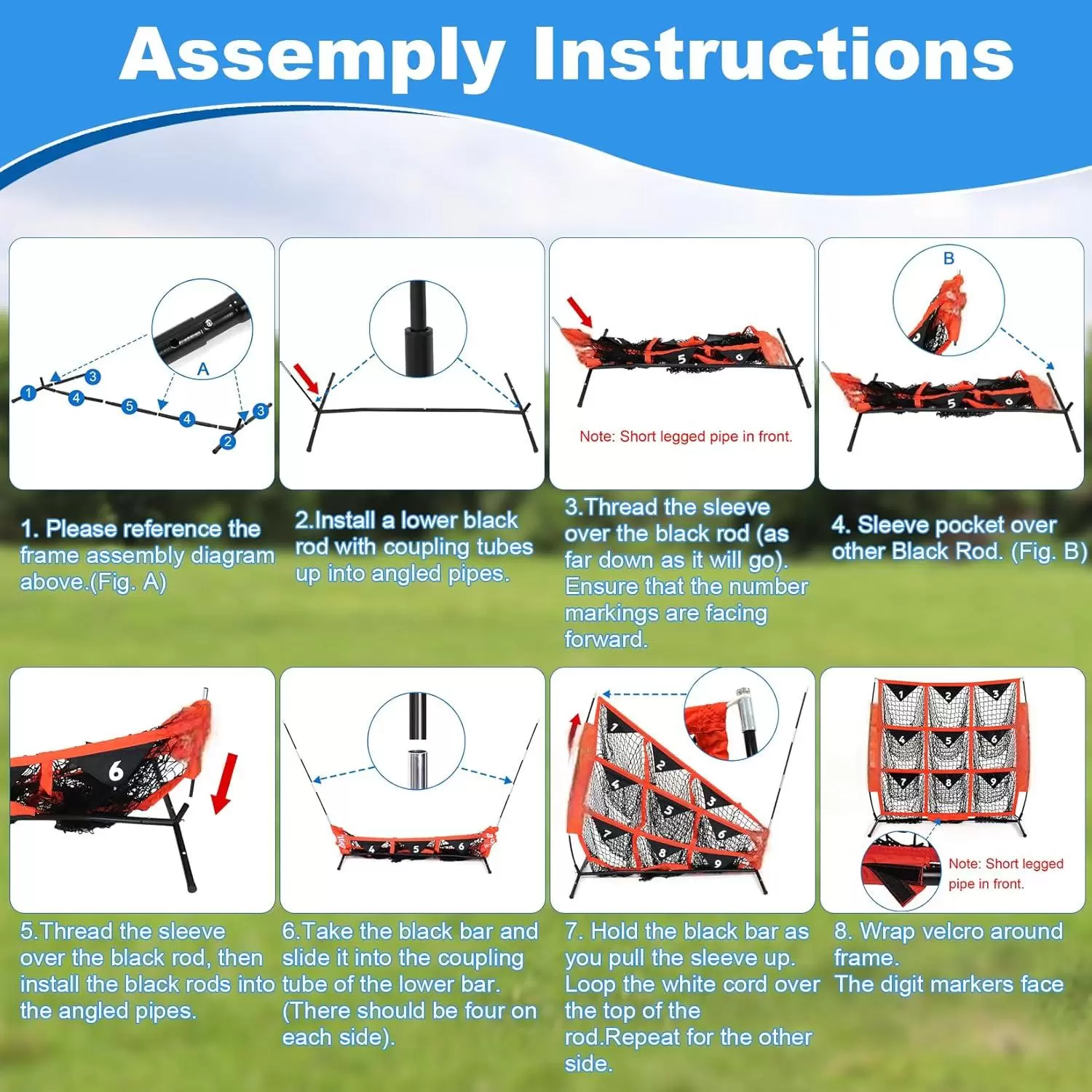 Тренировочная сетка для бейсбола 4х4 фута с 9 лунками