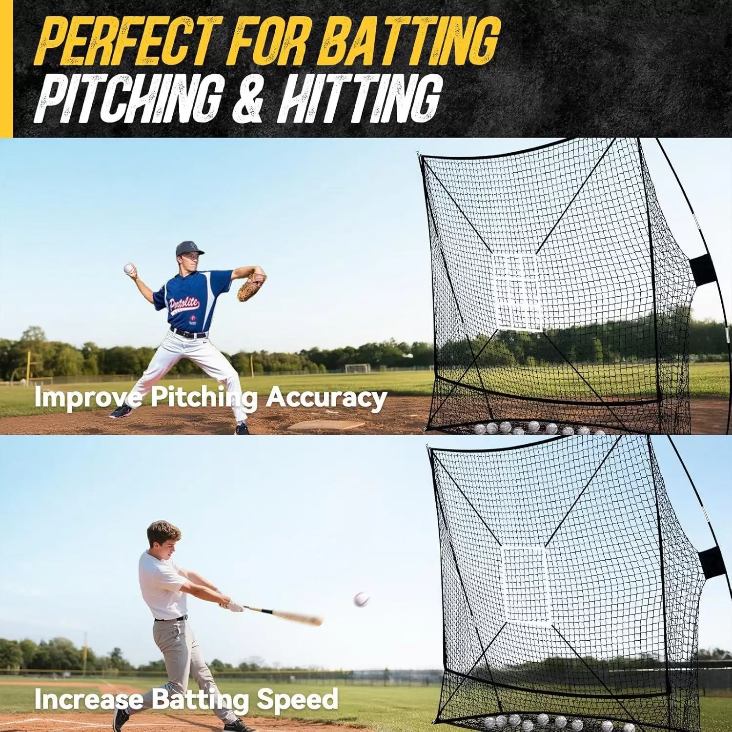 сетка для тренировки бейсбольных мячей
