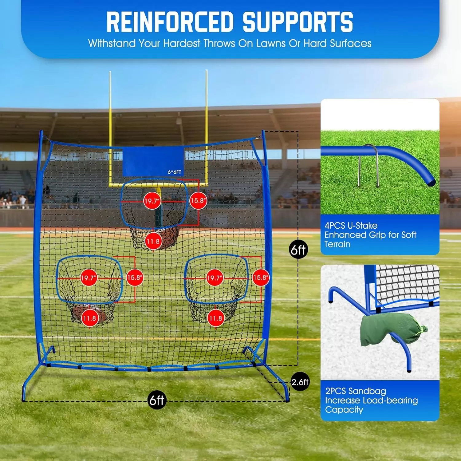 Тренировочная сетка для бросков в регби &Iota;&Iota;&Iota;