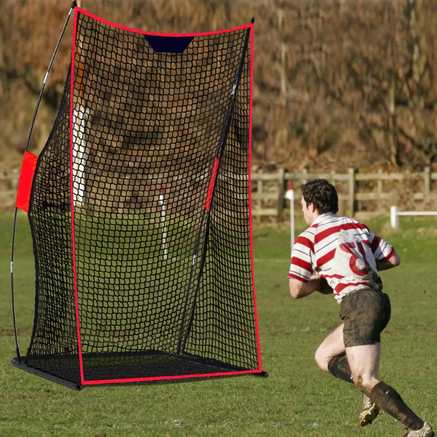 Тренировочная сетка для регби размером 4x7 футов.