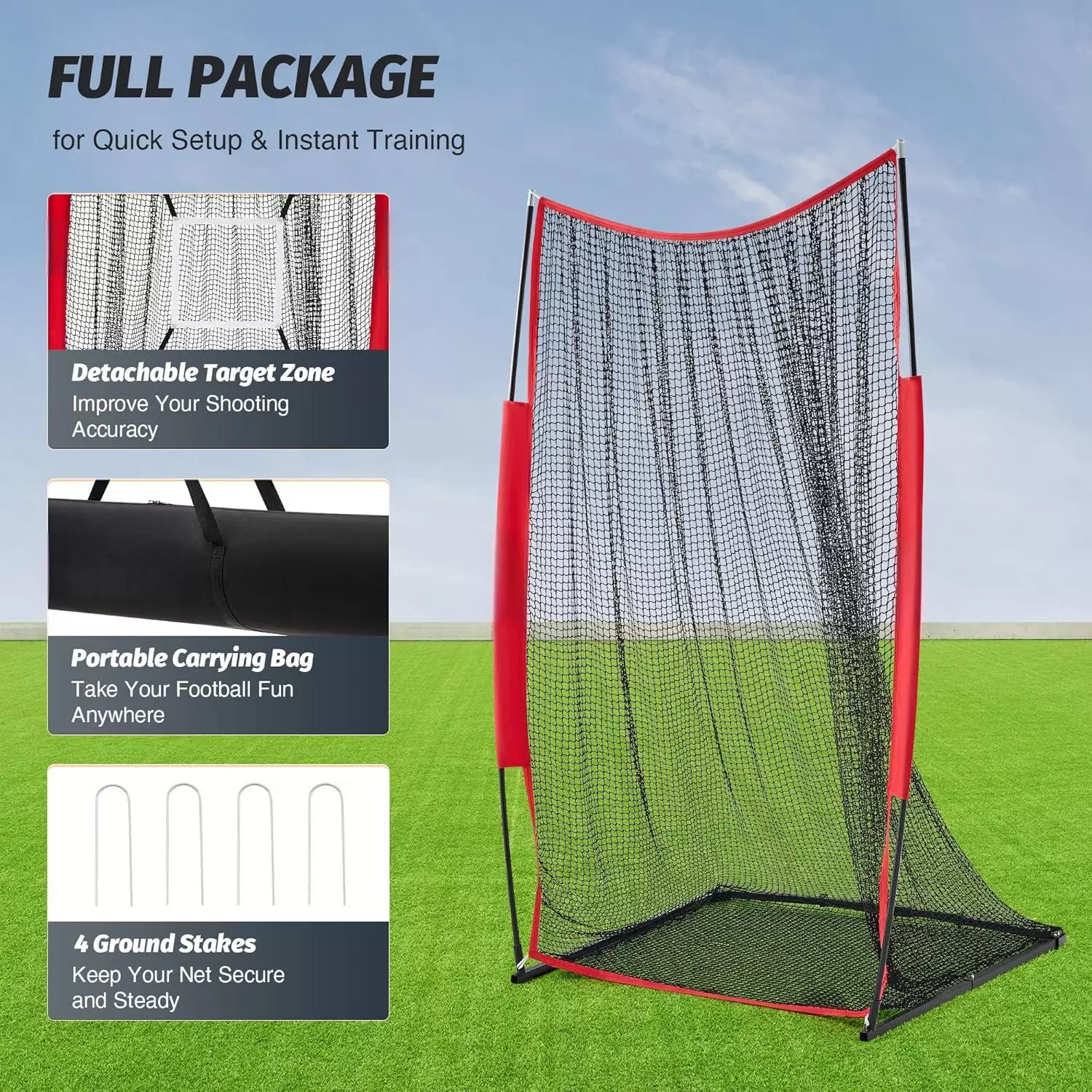 Тренировочная сетка для регби размером 4x7 футов.