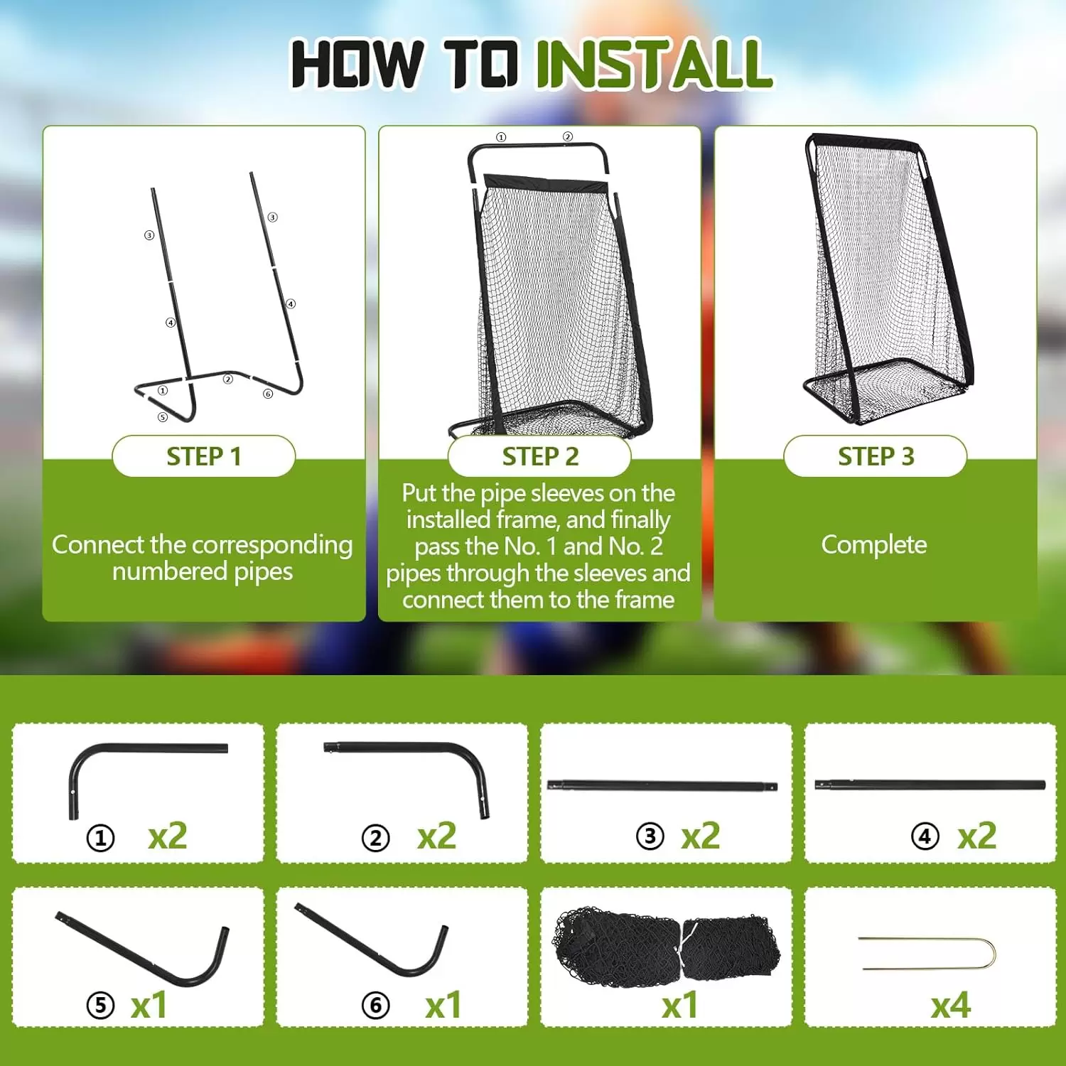 Тренировочная сетка для регби из круглой трубки.