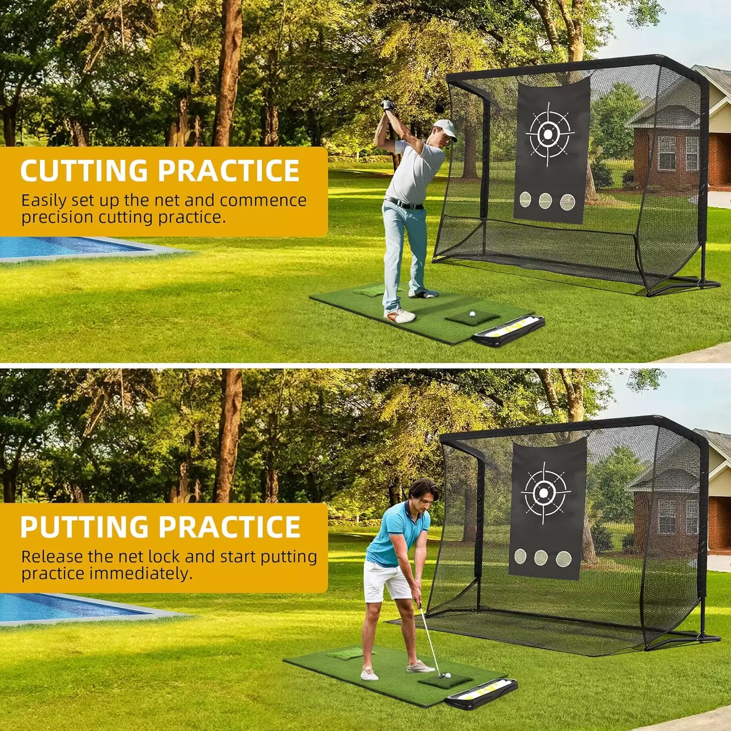 Тренировочная сетка для гольфа ИИ